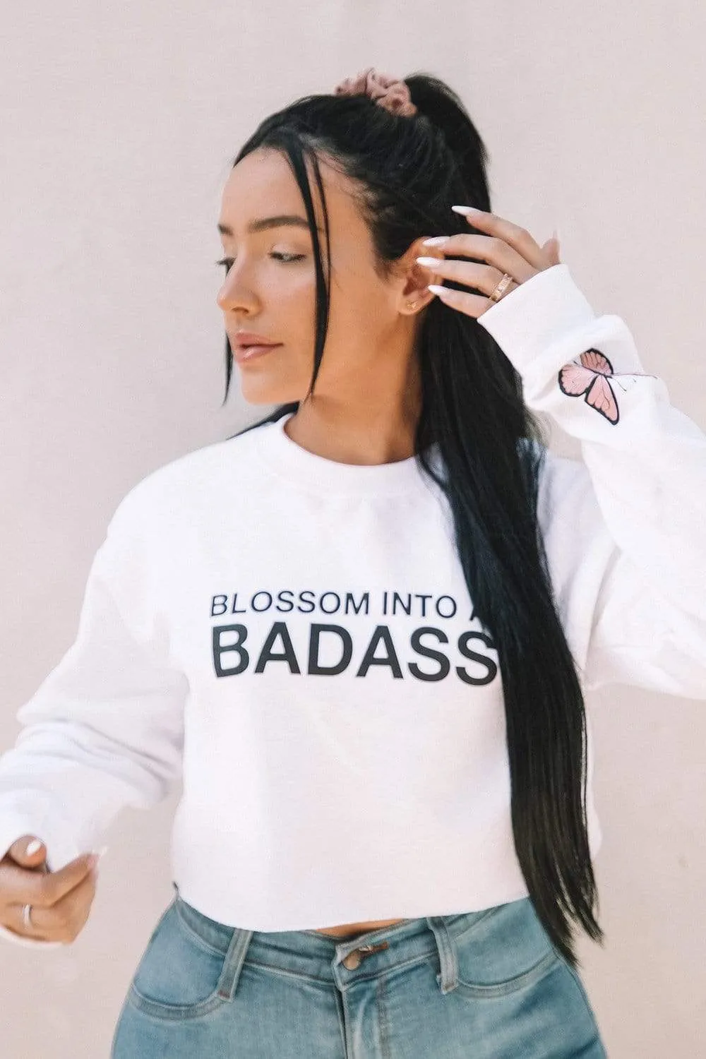 Amanda Ensing: Badass Crop Crewneck