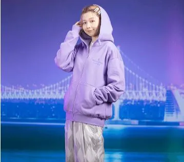 BTS BUSAN ZIP-UP HOODIE (LAVENDER) S/L