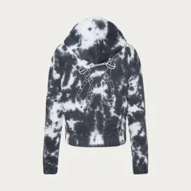 Cuffing Szn Sueded Tie Dye Crop Hoodie