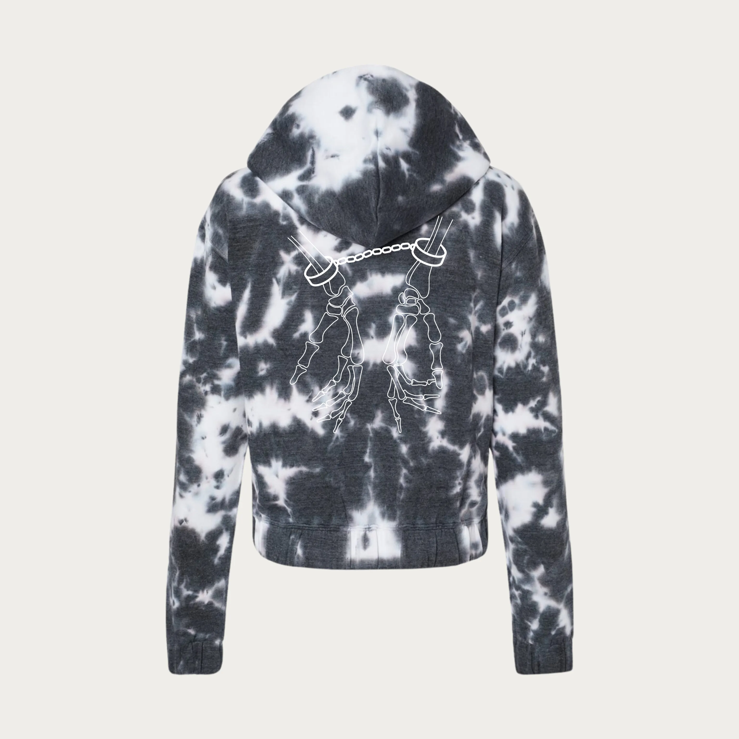 Cuffing Szn Sueded Tie Dye Crop Hoodie