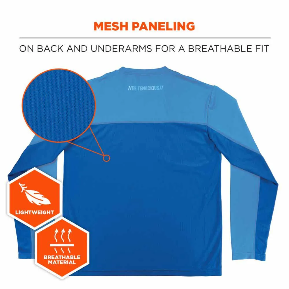 Ergodyne 12155 6689 XL Blue Cooling Long Sleeve Sun Shirt with UV Protection