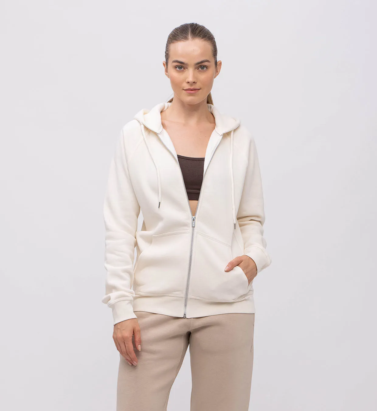 Fleece Hoody   Zipper Women