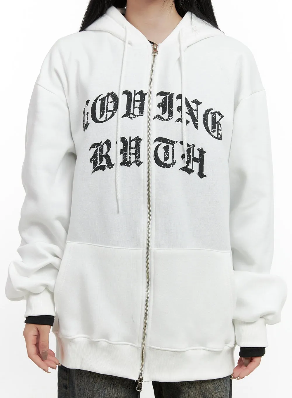 Urban Zip-Up Graphic Hoodie CN411