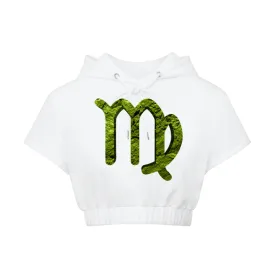 Virgo Hem Crop Hooded Top